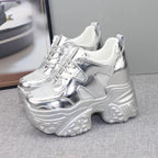 Damen Chunky Sneakers mit atmungsaktiver Mesh-Oberfläche und dämpfender Sohle