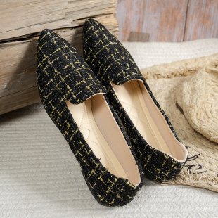 Damen Ballerinas mit eleganter Tweed-Oberfläche R&B