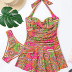Damen Bademode mit romantischem Paisleymuster R&B