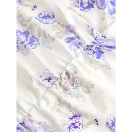Damen Minikleid mit floralen Rüschendetails und taillierter Silhouette R&B