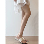 Damen elegante Open-Toe Mules mit spitzem Design R&B