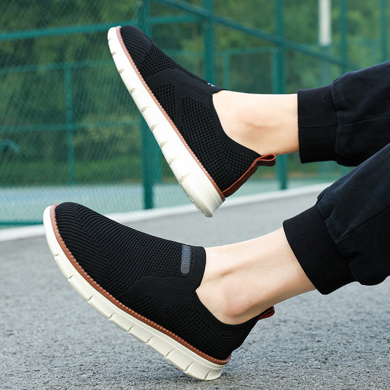 Damen Leichte Slip-On Sneakers aus atmungsaktivem Strickmaterial