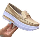 Damen Bequeme Loafers mit modischem Schnallen-Detail und rutschfester Sohle R&B