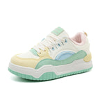 Damen sportliche Chunky Sneakers mit dämpfender Laufsohle R&B