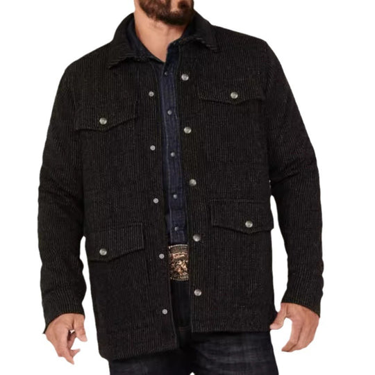 Herren robuste Baumwolljacke im lässigen Design mit aufgesetzten Taschen R&B