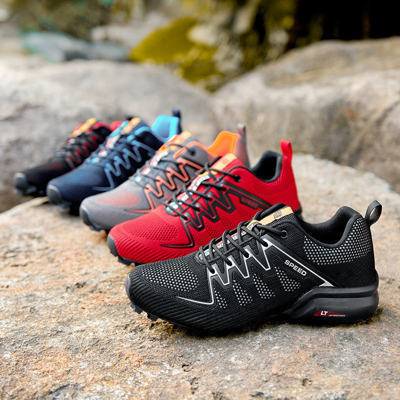 Damen Sportliche Trail-Laufschuhe mit atmungsaktiver Oberflächenstruktur und rutschfester Sohle R&B