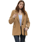 Damen elegante Blazerjacke mit strukturierter Oberfläche und schickem Schnitt R&B