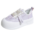 Damen modische Sneakers mit detailverliR&Btem Satinband und glamourösen Applikationen R&B
