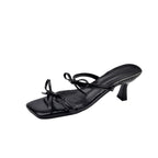 Damen Elegante Slingback-Pumps mit dekorativem Knoten-Design und modischem Absatz R&B