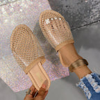 Damen Komfortable Slipper mit funkelndem Netzdesign und anatomischer Fußbettung R&B