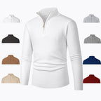 Herren Pullover mit hohem Kragen und Reißverschluss R&B