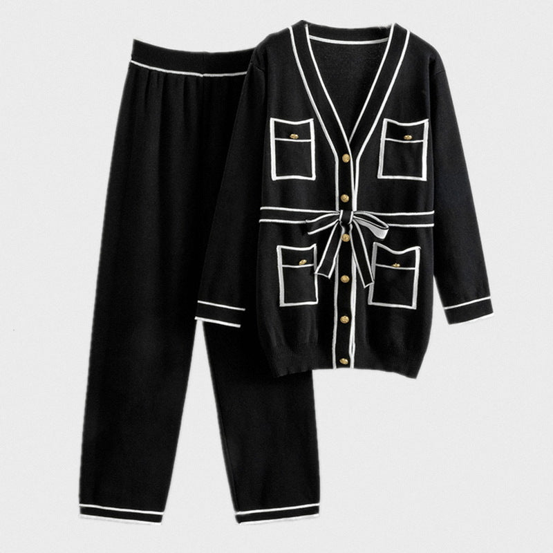 Damen gemütliches Strickanzug-Set R&B