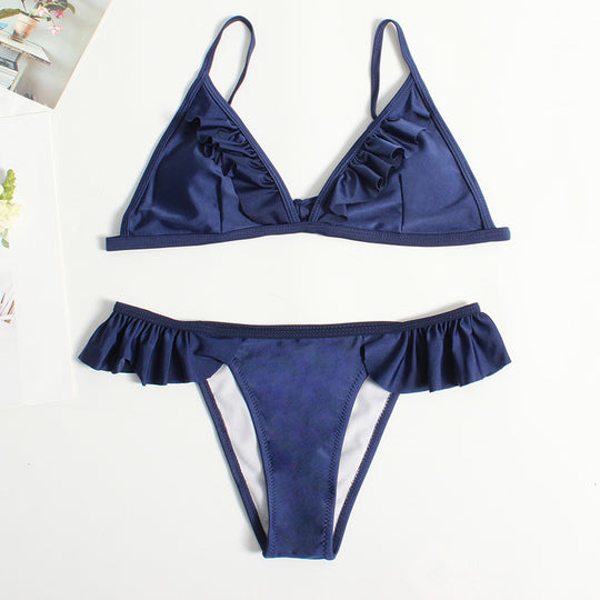 Damen Triangel-Bikini mit Rüschen R&B