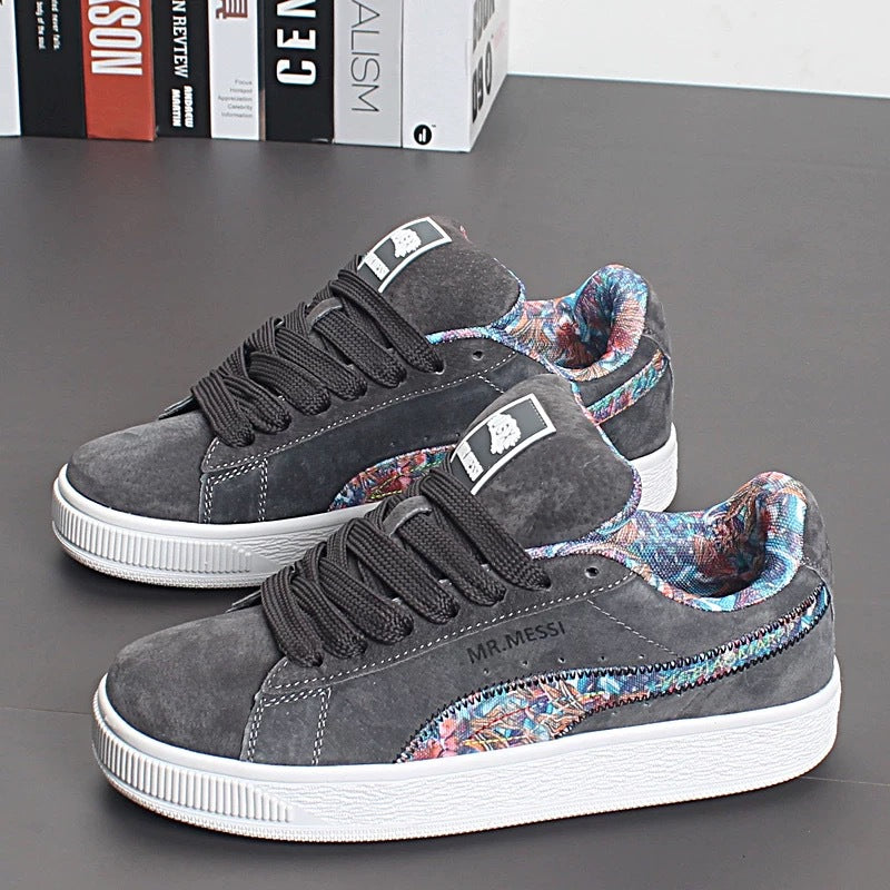 Damen Sneakers mit floralem Innenfutter und rutschfester Sohle R&B