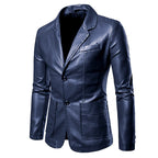 Herren elegante Kunstlederjacke mit modernem Schnitt und praktischen Taschen R&B