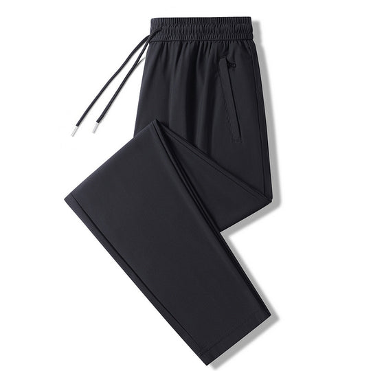 Herren nan leichte Stretchfreizeit Hose mit elastischem Bund und Reißverschlusstaschen R&B