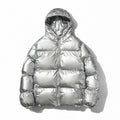 R&B | Silber Übergroße Pufferjacke