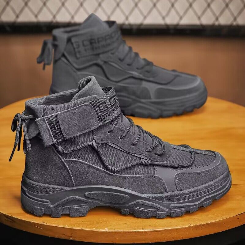 Damen Sportliche High-Top Stiefel mit robustem Sohlenprofil
