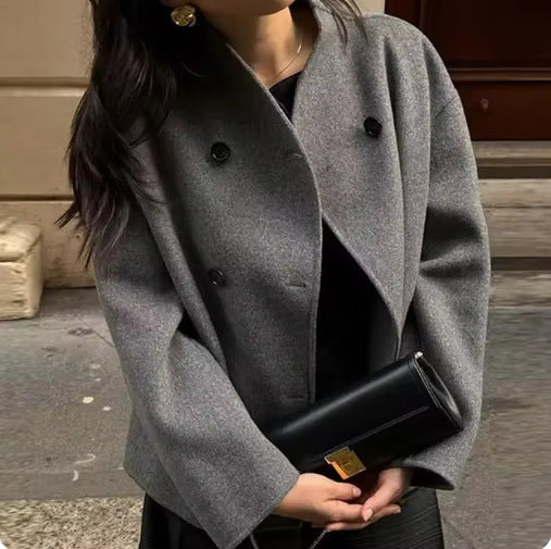 Damen Oversized Wolljacke im modernen Stil R&B