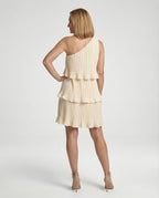 Damen Sommerkleid One Shoulder mit Volants
