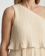 Damen Sommerkleid One Shoulder mit Volants