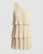 Damen Sommerkleid One Shoulder mit Volants