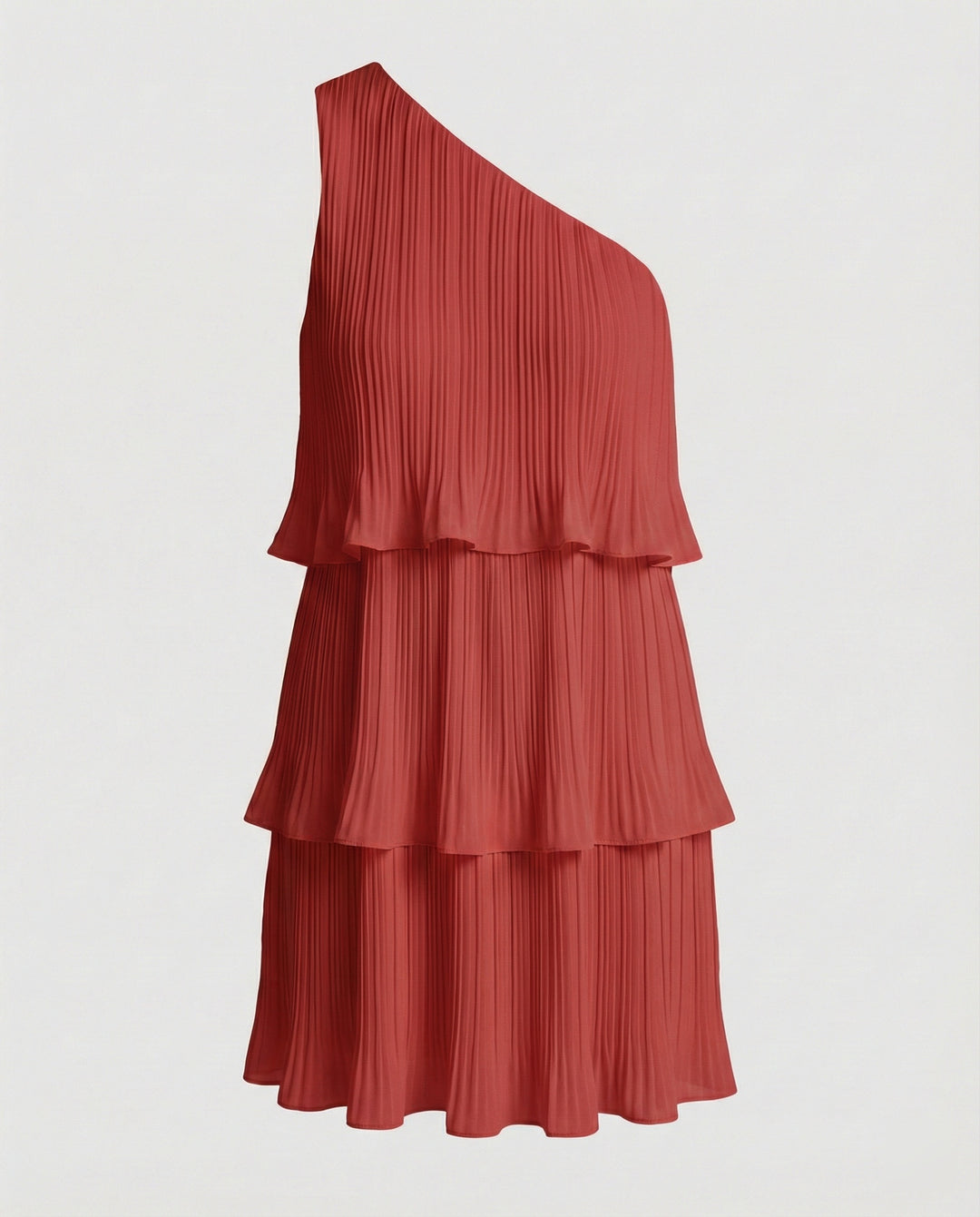 Damen Sommerkleid One Shoulder mit Volants
