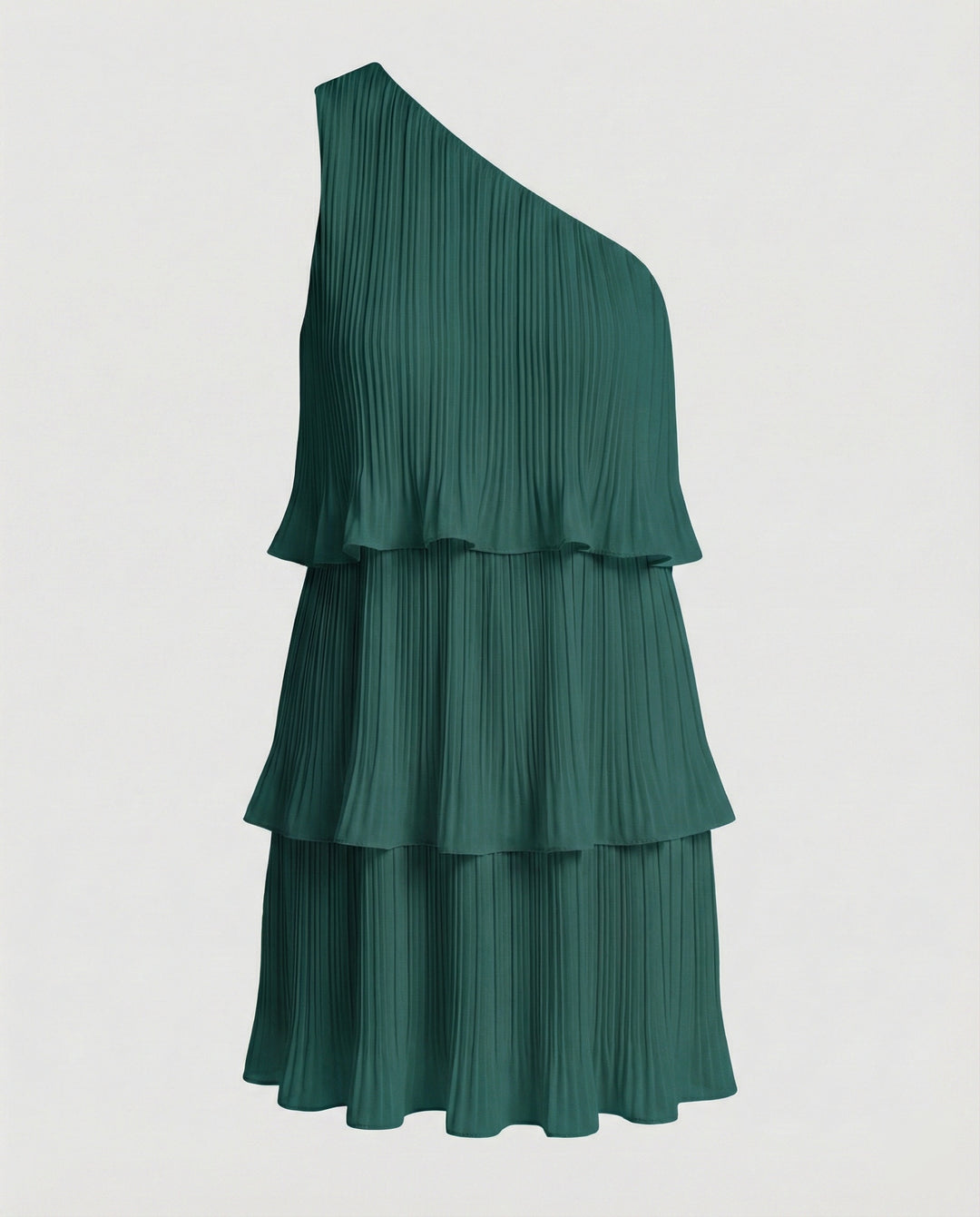 Damen Sommerkleid One Shoulder mit Volants