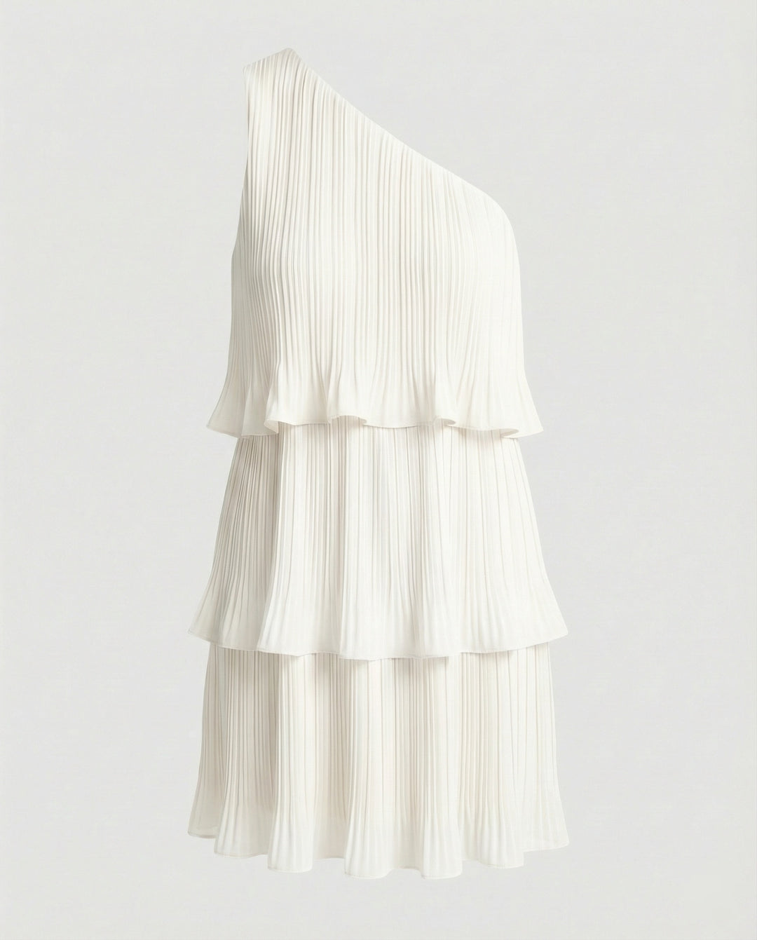 Damen Sommerkleid One Shoulder mit Volants