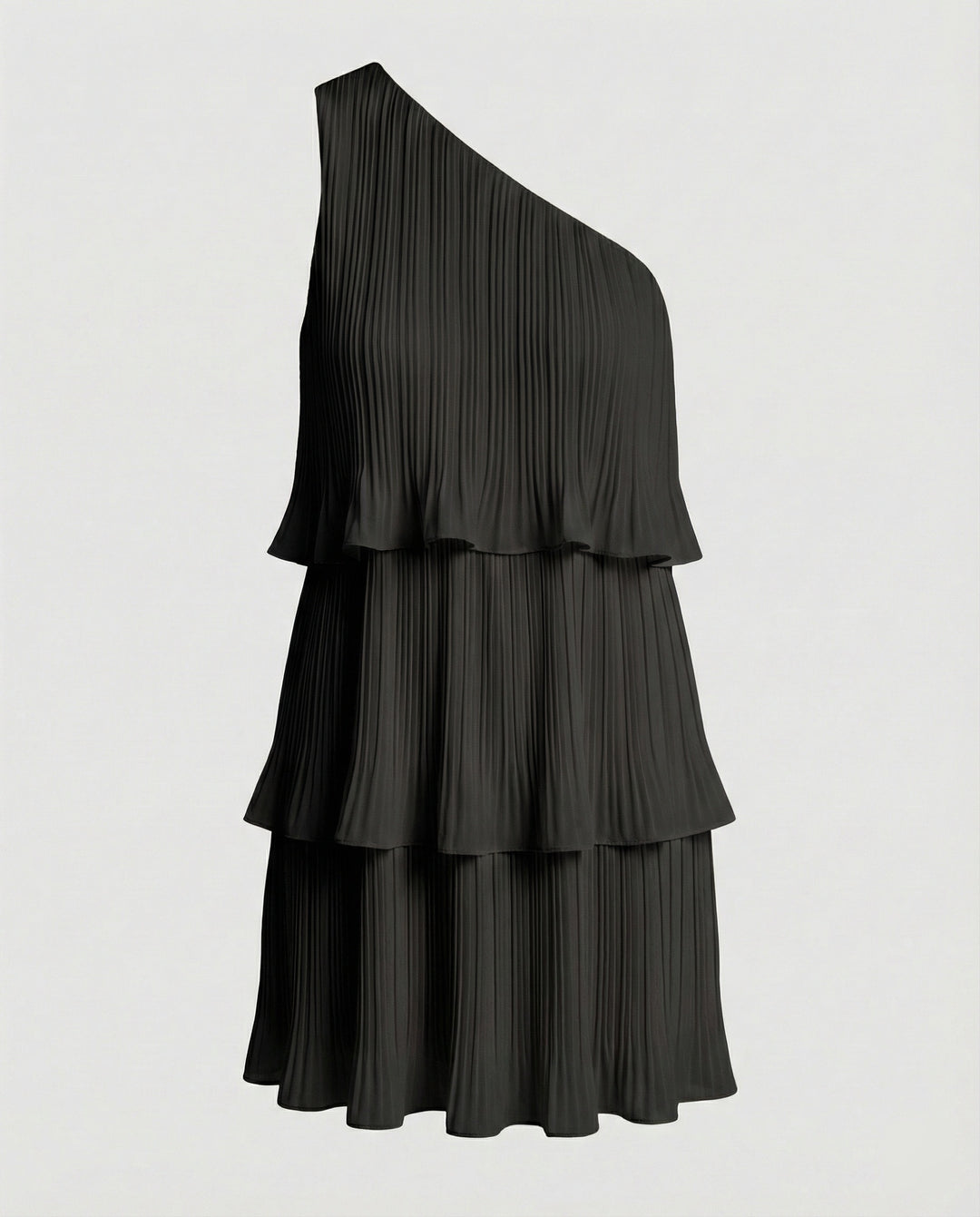 Damen Sommerkleid One Shoulder mit Volants