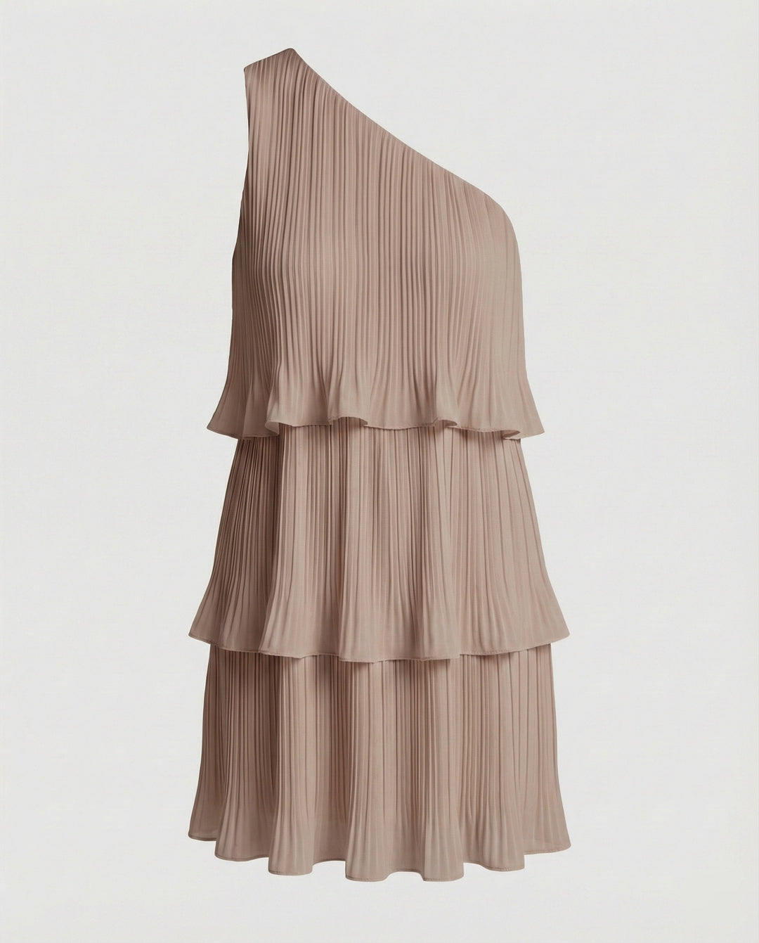 Damen Sommerkleid One Shoulder mit Volants