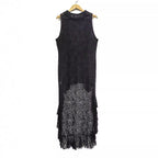 Damen elegantes Spitzenkleid mit Rüschendetails R&B