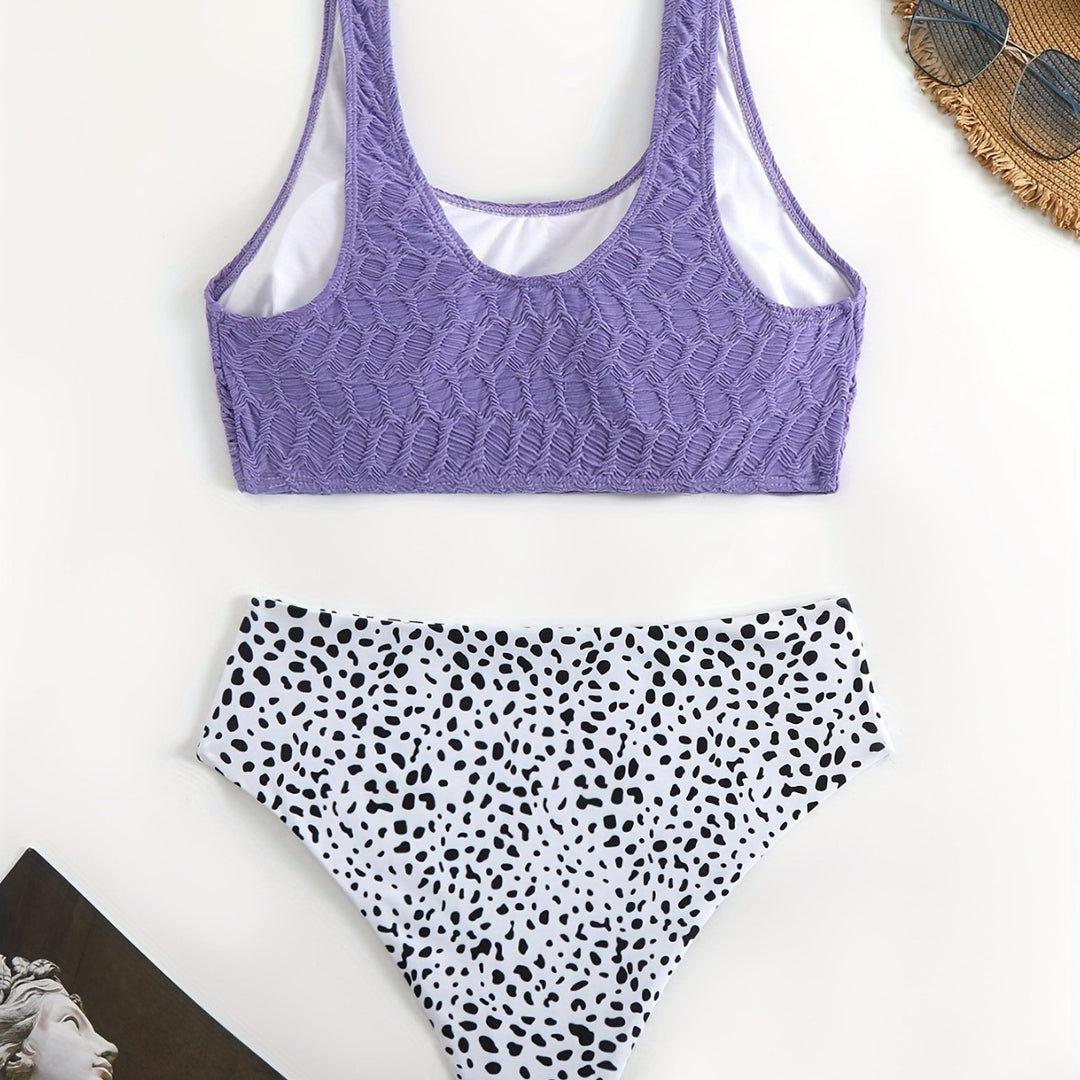 Damen Sportliches Bikini-Set mit elastischen Trägern R&B