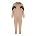 Damen nan athletisches Trainingsset mit Ring-Zipper, eingesetzten Taschen und kontrastierenden Arm-Panels R&B