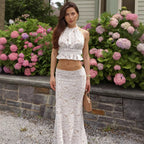 Damen Elegantes Spitzenkleid R&B