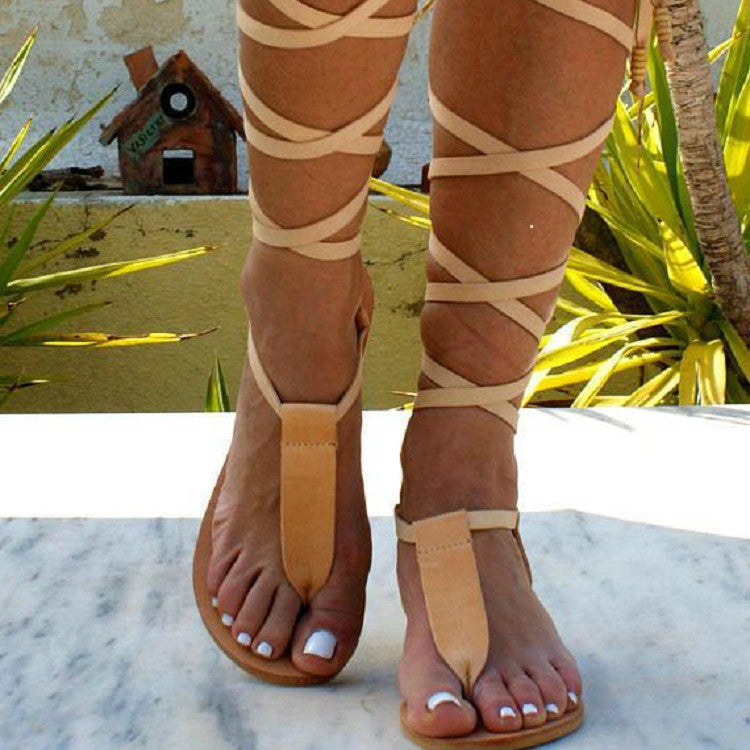 Damen elegante Zehensandalen mit verstellbaren Bändern R&B