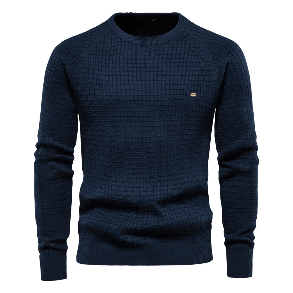 Herren strukturiertes Rundhals Sweatshirt mit modernem Design R&B