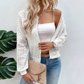 Damen luftige Sweatjacke mit trendigem Strukturdesign