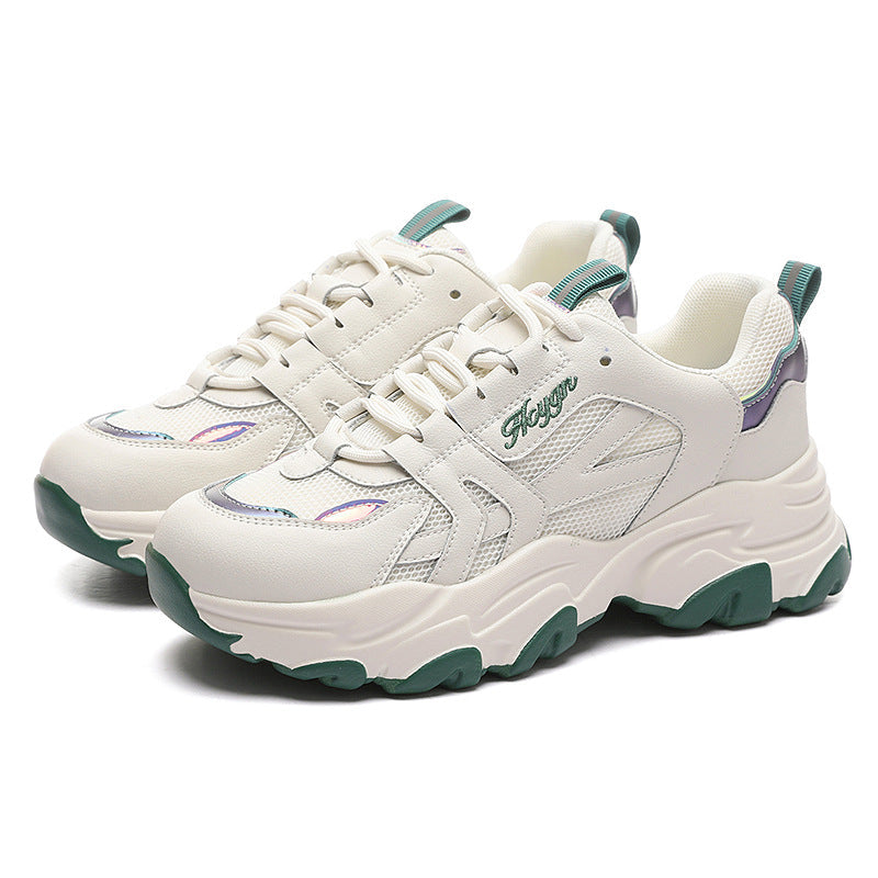 Damen Sportliche Chunky Sneakers mit dämpfender Laufsohle und atmungsaktivem Mesh-Obermaterial R&B