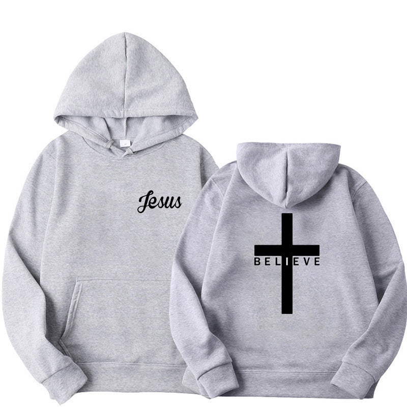Damen Kapuzenpullover mit motivierendem Glaubensdesign und bequemer Passform
