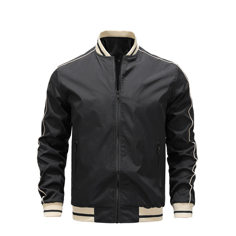 Herren sportliche Freizeitjacke im College-Stil
