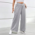 Damen weit geschnittene Freizeithose mit elastischem Bund und Cross-Over-Design R&B