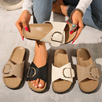 Damen modische Mules mit eleganter Schnallenverzierung und bequemer Fußbettung R&B