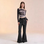 Damen Flared Jeans mit hohem Bund und bequemem Stretchbund
