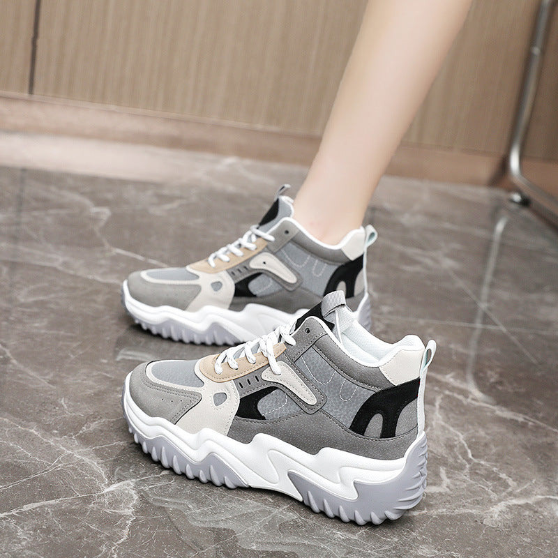 Damen sportliche High-Top Sneakers mit starkem Dämpfungssystem und strapazierfähigem Obermaterial R&B