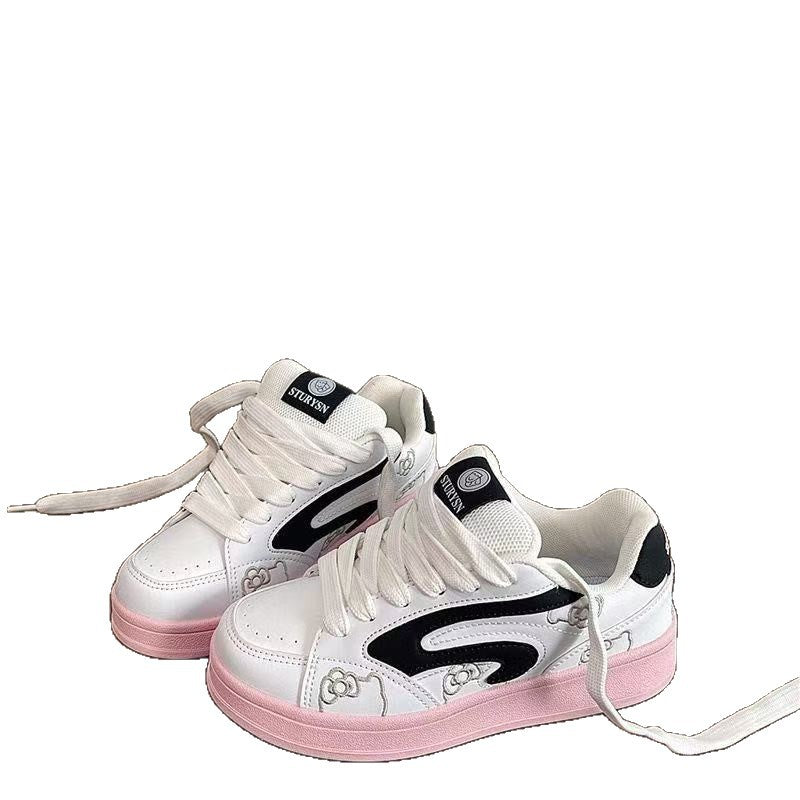 Damen Modische Sneakers mit floralen Motiv und bequemer Dämpfung R&B