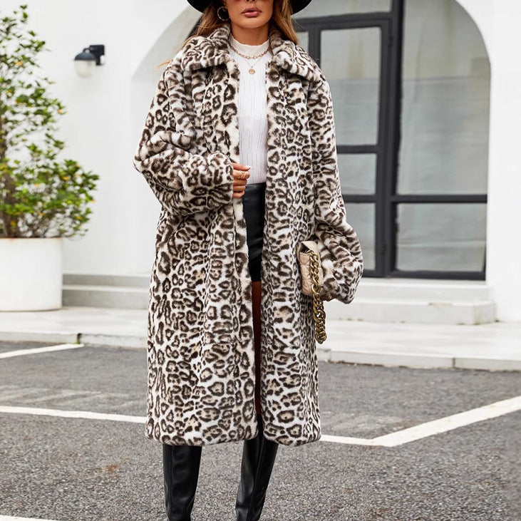 Damen Eleganter Kunstpelzmantel R&B