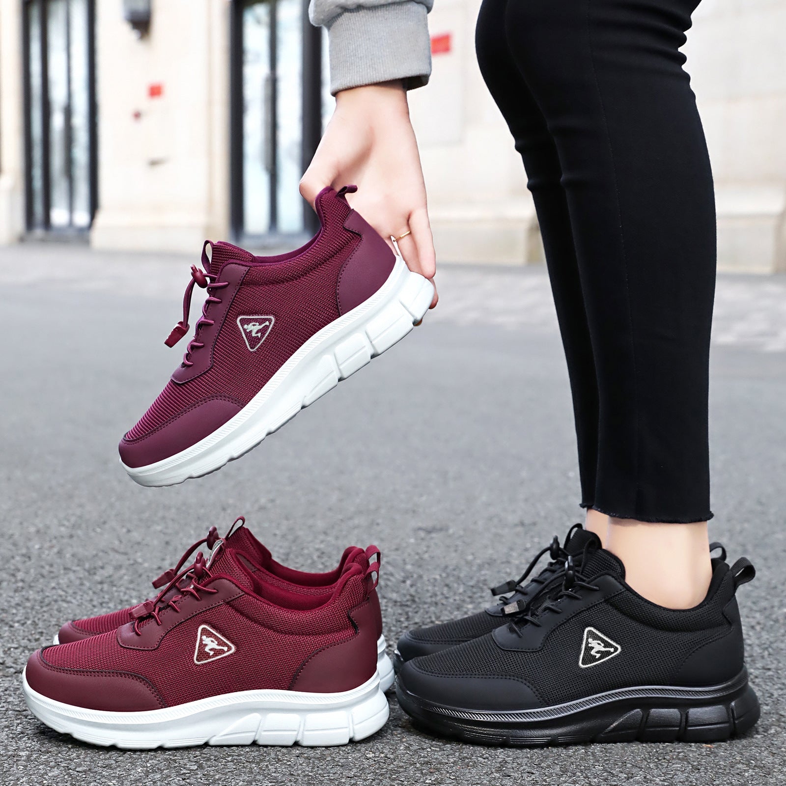Damen Sportliche Laufschuhe mit elastischem Schnellschnürsystem R&B