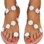Damen Zehentrenner-Sandalen mit floralen Details und ergonomischem Fußbett R&B
