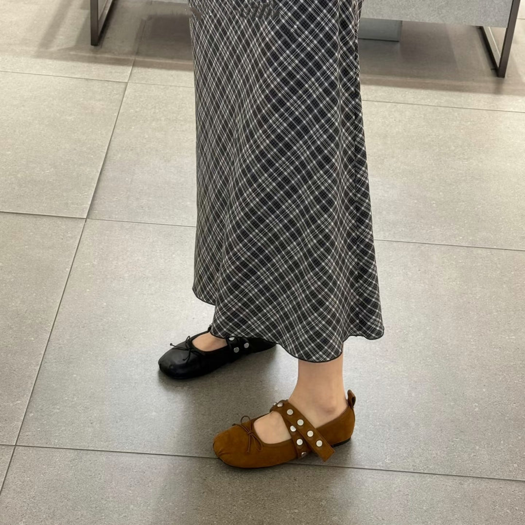 Damen Flache Ballerinas mit modischem Design und Verschluss R&B